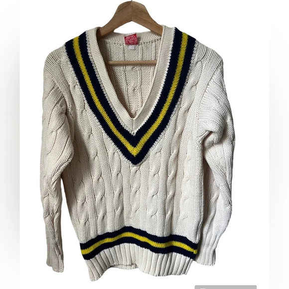 Vintage 90s Light Academia J Press Varsity Sweater - Picture 1 of 4